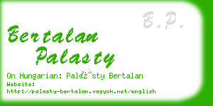 bertalan palasty business card